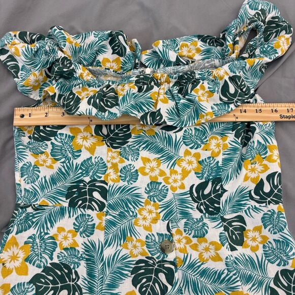 Ann Taylor Loft Beach Linen Blend Hawaiian Dress Sz 4 - Picture 7 of 7